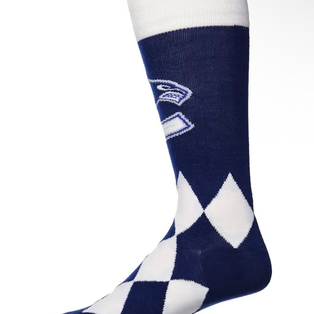 Big Diamond Vancouver Canucks Navy & White Unisex Socks